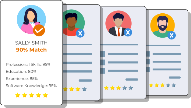 Row of people's profiles